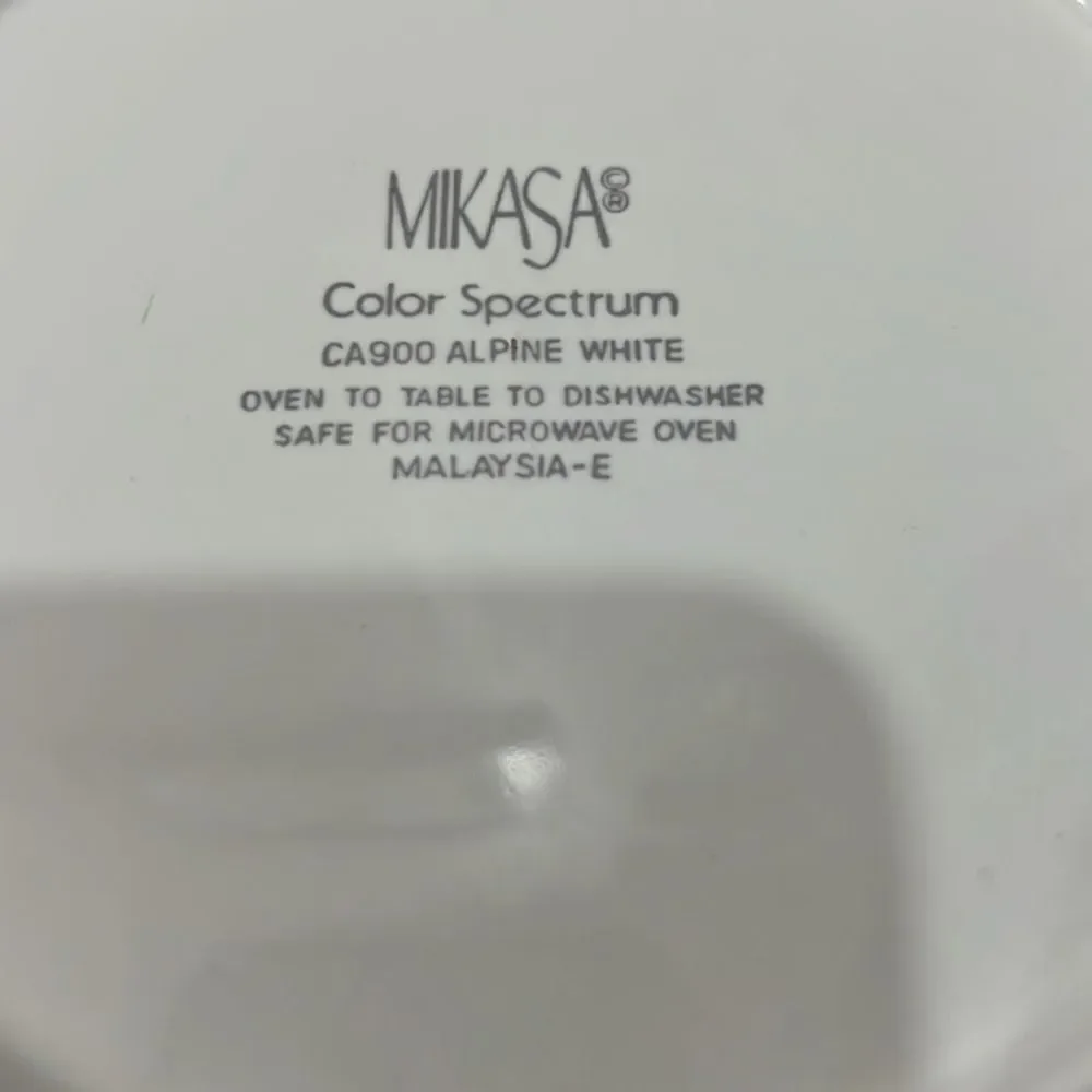Mikasa Color Spectrum Serving Pasta Salad Bowl CA900 Alpine White 11 In Round